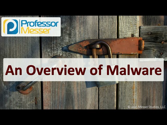 An Overview of Malware - CompTIA Security+ SY0-701 - 2.4