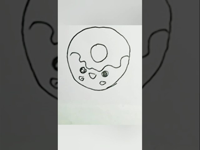 Drawing doughnut #shortsvideo​ #youtubeshorts​ #howtodrawflowervase