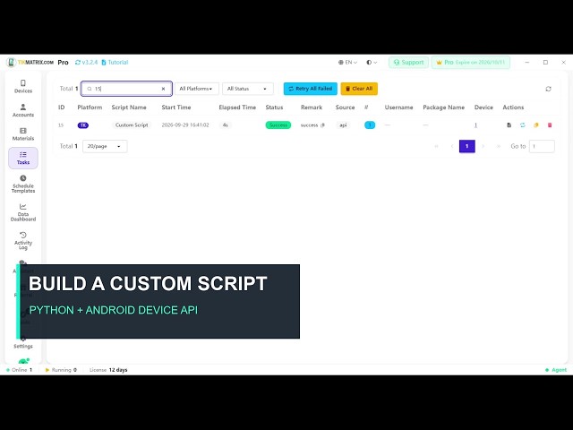 How to Build and Run Custom Scripts in TikMatrix