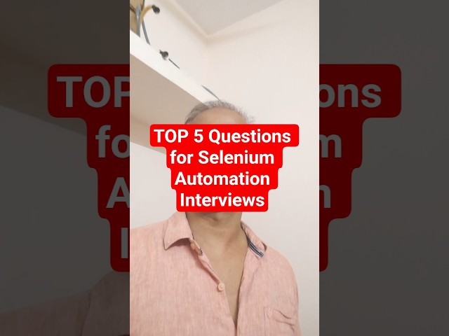 Top 5 questions for selenium automation testing with answers #selenium #interviewpreparation