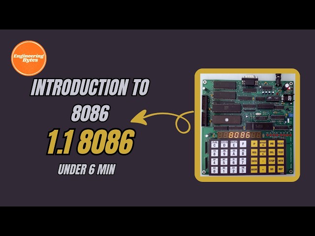 1.1 8086 Microprocessor Introduction | Overview & Basics | EngineeringBytes