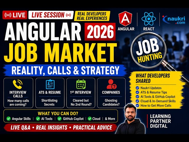 Angular Job Market Reality 2026 | Interview Calls, ATS, Naukri Strategy & Hiring | Live Connect
