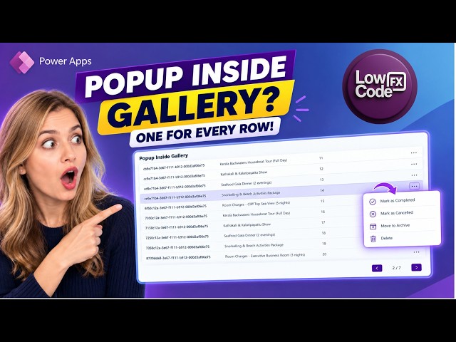 Popup Inside Gallery in Power Apps Canvas Apps 🤯 | One Popup for Every Row!
