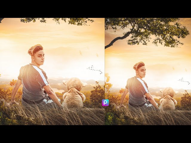 Teddy bear fantasy manipulation photo editing | picsart teddy sunset photo editing #rajaneditz