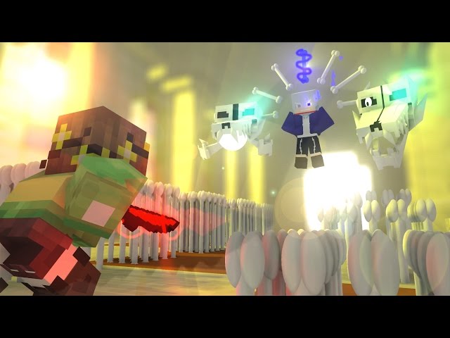 Minecraft animation - UNDERTALE I STRONGER than you (personification) SANS vs CHARA