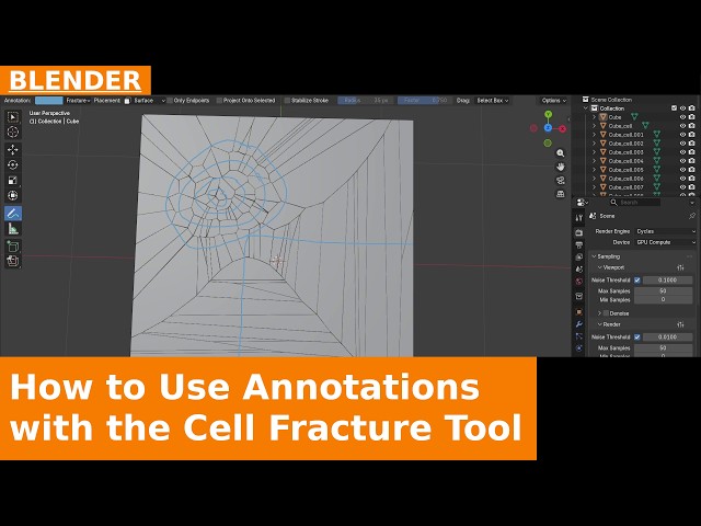 How to Use Annotations with the Cell Fracture Tool in Blender 5 | Tutorial