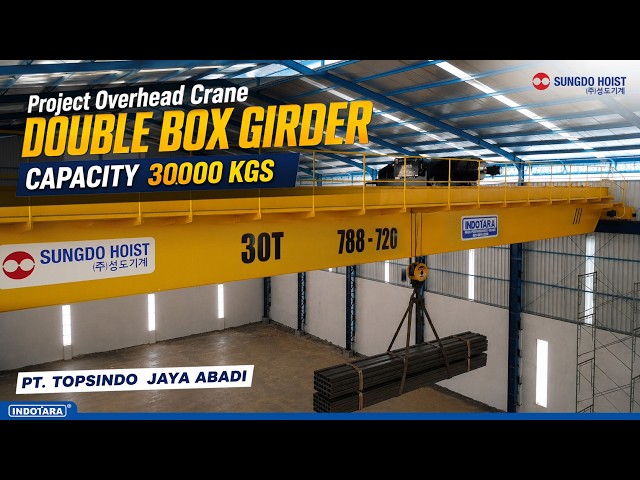 POWERING HEAVY LIFTING: SUNGDO 30-TON DOUBLE GIRDER OVERHEAD CRANE FOR TOPSINDO JAYA ABADI