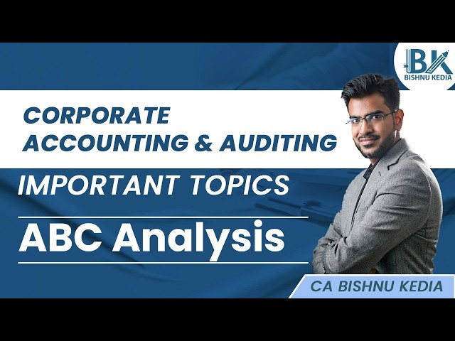 CMA Inter Corporate Accounting & Auditing | ABC Analysis and Important Questions | June 2026 Exams