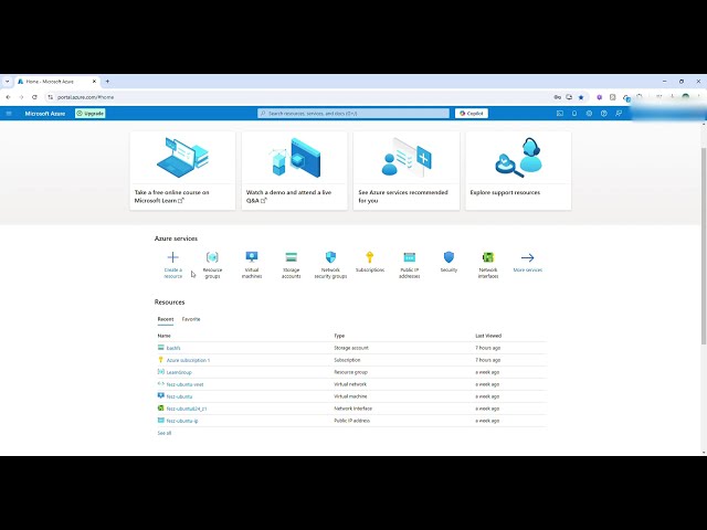 Create virtual machine in Azure with Linux Ubuntu