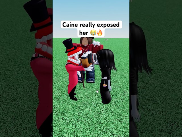 CAINE REALLY EXPOSED HER 😭🔥 #roblox #micup #tadc