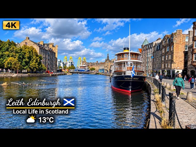This Side of Edinburgh Gives Amsterdam Vibes 🌊 | | Historic Leith Shore Walking Tour | Scotland 4K
