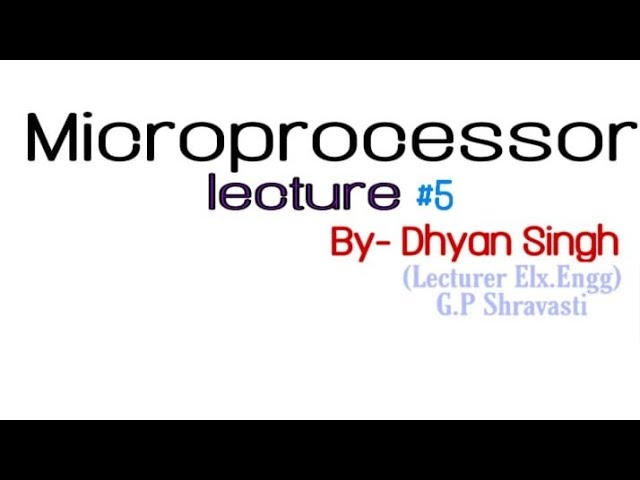 Microprocessor #lecture 5, #Special_purpose_register_Instruction_register_of_8085_mp