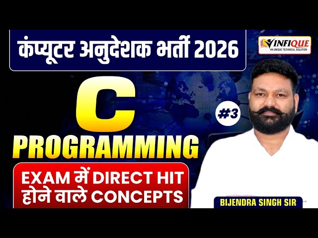 Computer Instructor Exam 2026 | C Programming Class 6 | High-Yield Concepts for Competitive Exams