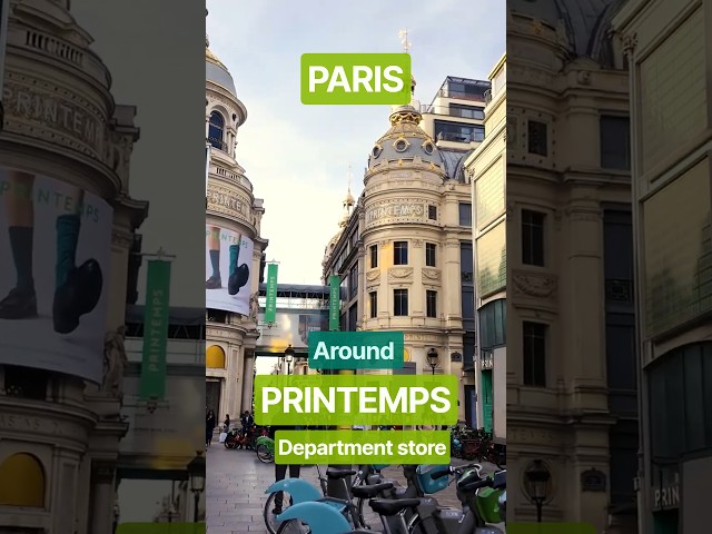 PARIS Morning walk - Printemps department store #paris #Shorts #realifevlog #walking #walkaround