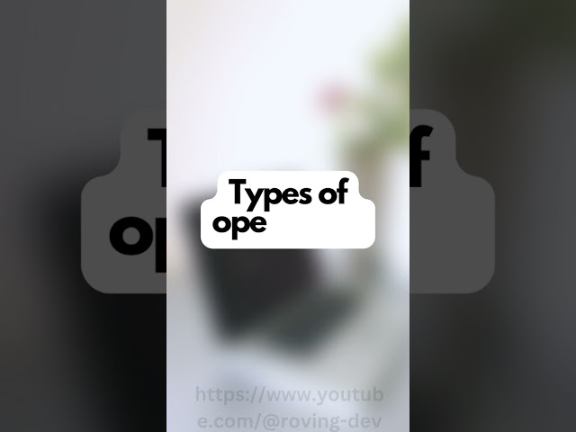 JAVA Jargons Operator Types #shorts