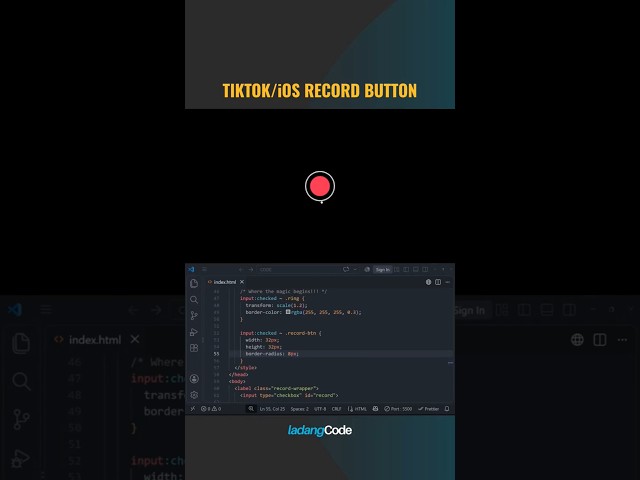 TikTok / iOS Camera Record Button Animation 🎥 UI Clone