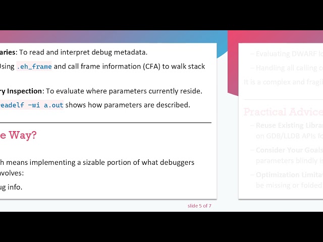 How to Extract Current Function Arguments in C Using DWARF Debug Info