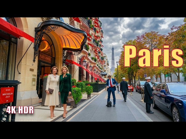 Paris Golden Triangle in Autumn 4K Walk | Exploring Paris' Richest Neighborhood 🇫🇷🍂
