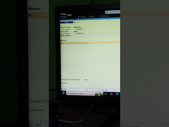 Sales Entry in Tally Prime #TallyPrime