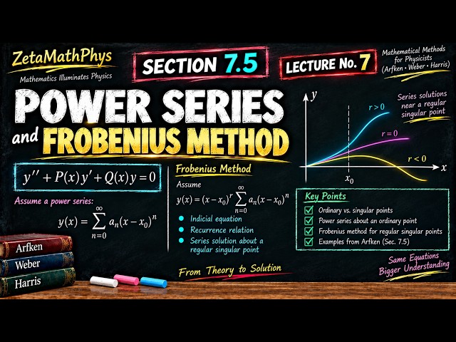 Lecture 7 | Singular Points Frobenius method | Mathematical Methods for Physicists |  Arfken