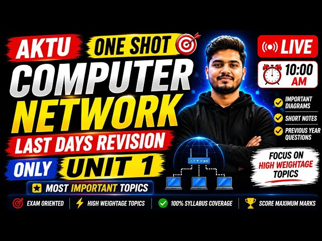 Computer Network Unit 1 One Shots | Last Days Revision | AKTU 2026 |