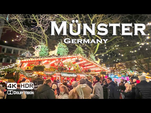 Münster,  Germany 🇩🇪 Christmas Market - Weihnachtsmarkt Münster🎄 2023 4k Walking Tour