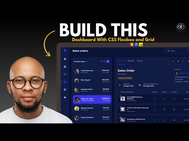 Learn CSS Flexbox & CSS Grid Building This Sales Dashboard - html and css (CSS Full course 2026)