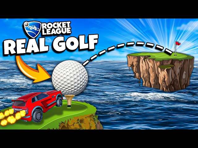Rocket League, but the field is a REAL golf course
