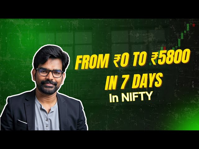 From ₹0 to ₹5800  in 7 Days  You Won’t Believe How! | Nifty options Trading in Telugu