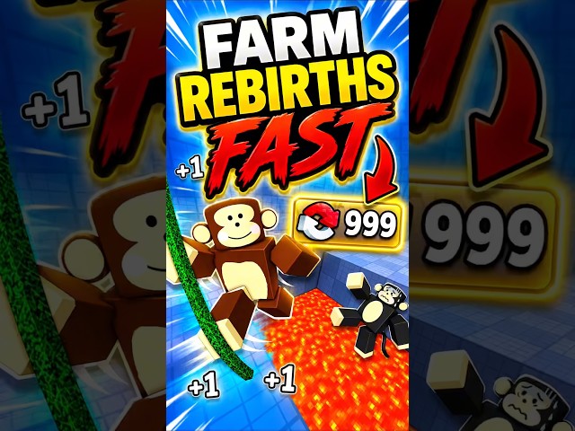 How to Rebirth FAST in speed monkey escape, farm rebirths in speed monkey escape #roblox