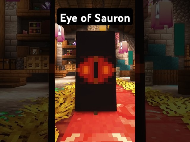Cool Minecraft Banner 4 - Eye of Sauron #minecraft #minecraftbannerdesigns #bannerdesign #lotr
