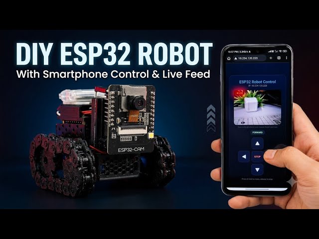I Built a Mini WiFi Spy Robot with Live Camera | ESP32-C3 + ESP32-CAM #ESP32 #ESP32CAM #ESP32C3 #diy