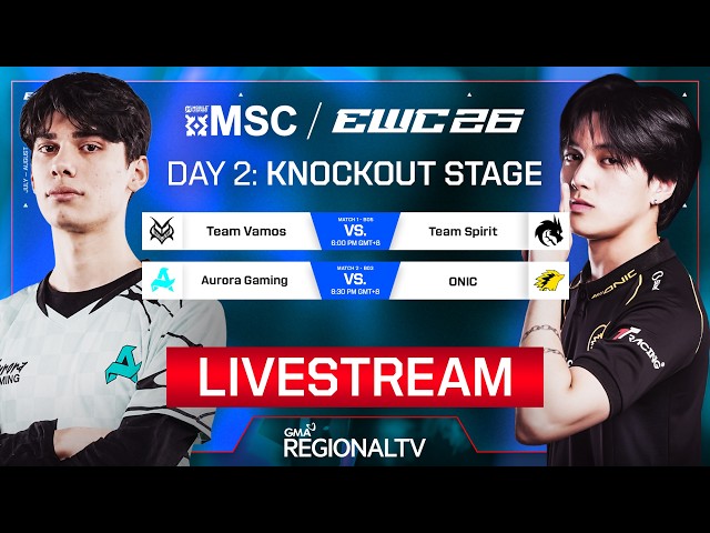 MLBB MSC AT EWC 2026: AURORA GAMING VS ONIC | LIVE | KNOCKOUT STAGE | JULY 30, 2026
