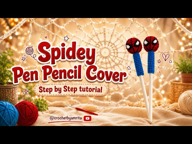 Cutest stationery for your kids 😍pencil cover 🧶beginners friendly tutorial 