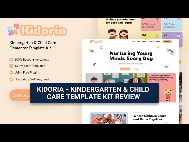 Kidoria – WordPress & Elementor Template Kit Review