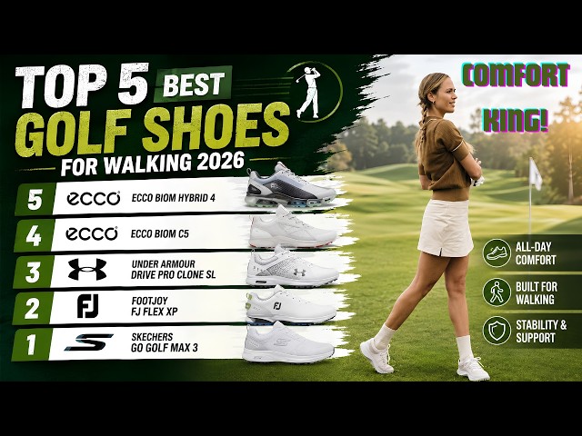 🌟 Top 5 Best Golf Shoes for Walking in 2026 | Most Comfortable Golf Shoes ⛳🔥