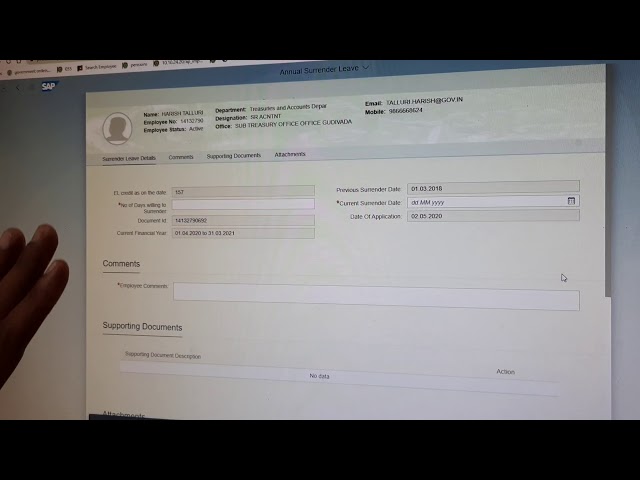 How to apply Surrender Leave in HCM, CFMS  Phase 2