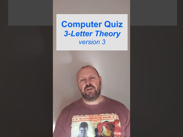 Computer Terms Quiz 3 Letter Edition E03 #mrlongquiz