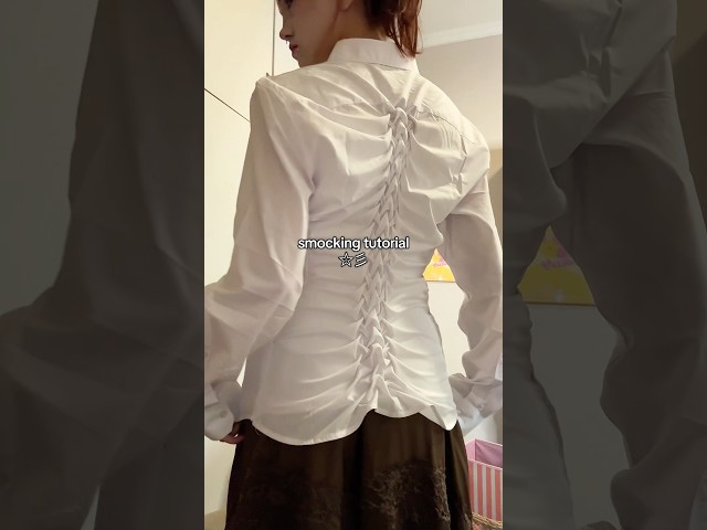 Smocking tutorial 🦴 Spine shirt DIY