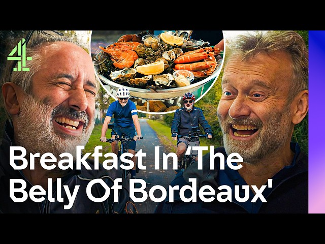 Bikes, Breakfast And Bond Deaths In Bordeaux! With Hugh Dennis And David Baddiel | Two Men On A Bike