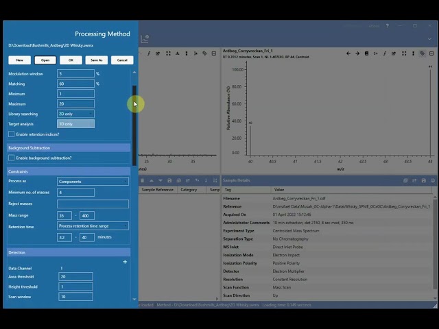 Getting Started with AnalyzerPro XD - 8.   Loading 2D and Processing
