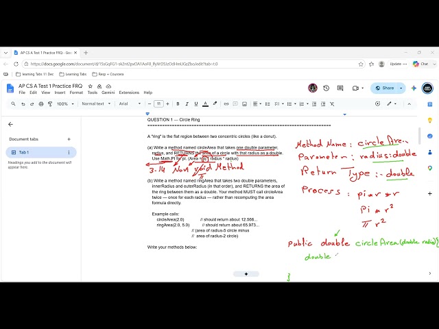 AP CSA FRQ Practice | How to Write Java Methods, Parameters & Return Values Waddy Class 23