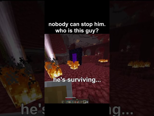 how did he survive? #minecraft