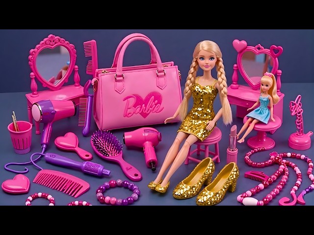 941 Minutes Satisfying with Unboxing Barbie Doll Pink Bedroom,Kitchen Collection Review Toys | ASMR