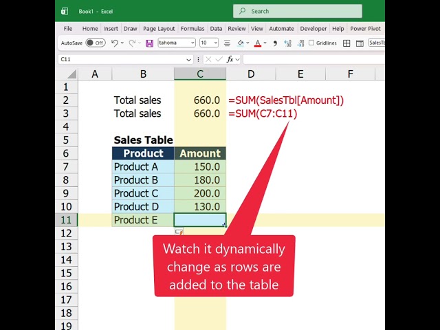 Use relative reference as default with MS Excel tables #excel #tables #structuredreference