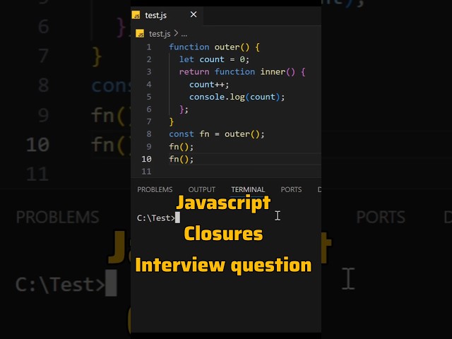 Javascript closures interview question
