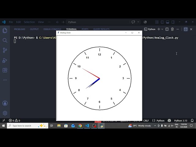 Python Project | Analog Clock