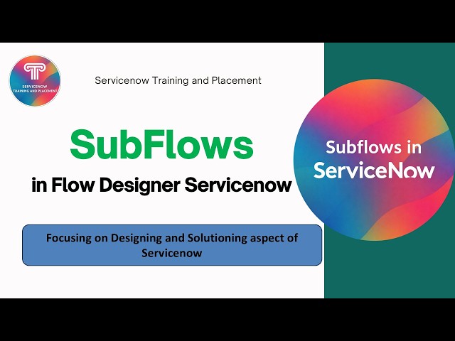 Subflows in ServiceNow Explained with Real-Time Use Case