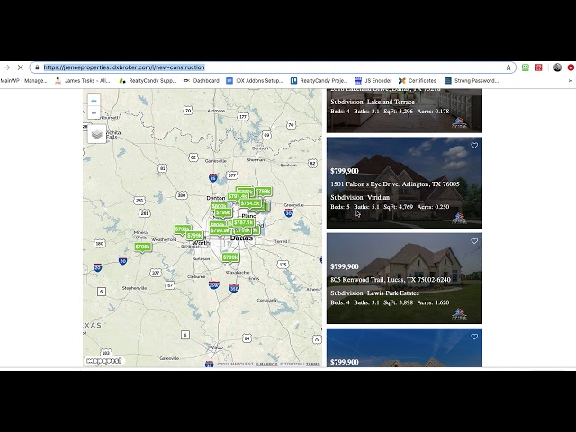 IDX Broker Saved Search for SquareSpace WIX or Weebly