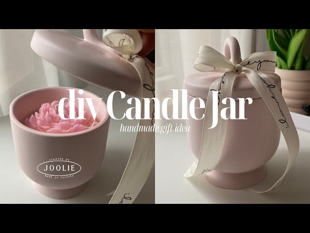 DIY Candle Jars with Jesmonite and Boowannite | Nicole Molds jar mold diy handmade gift ideas